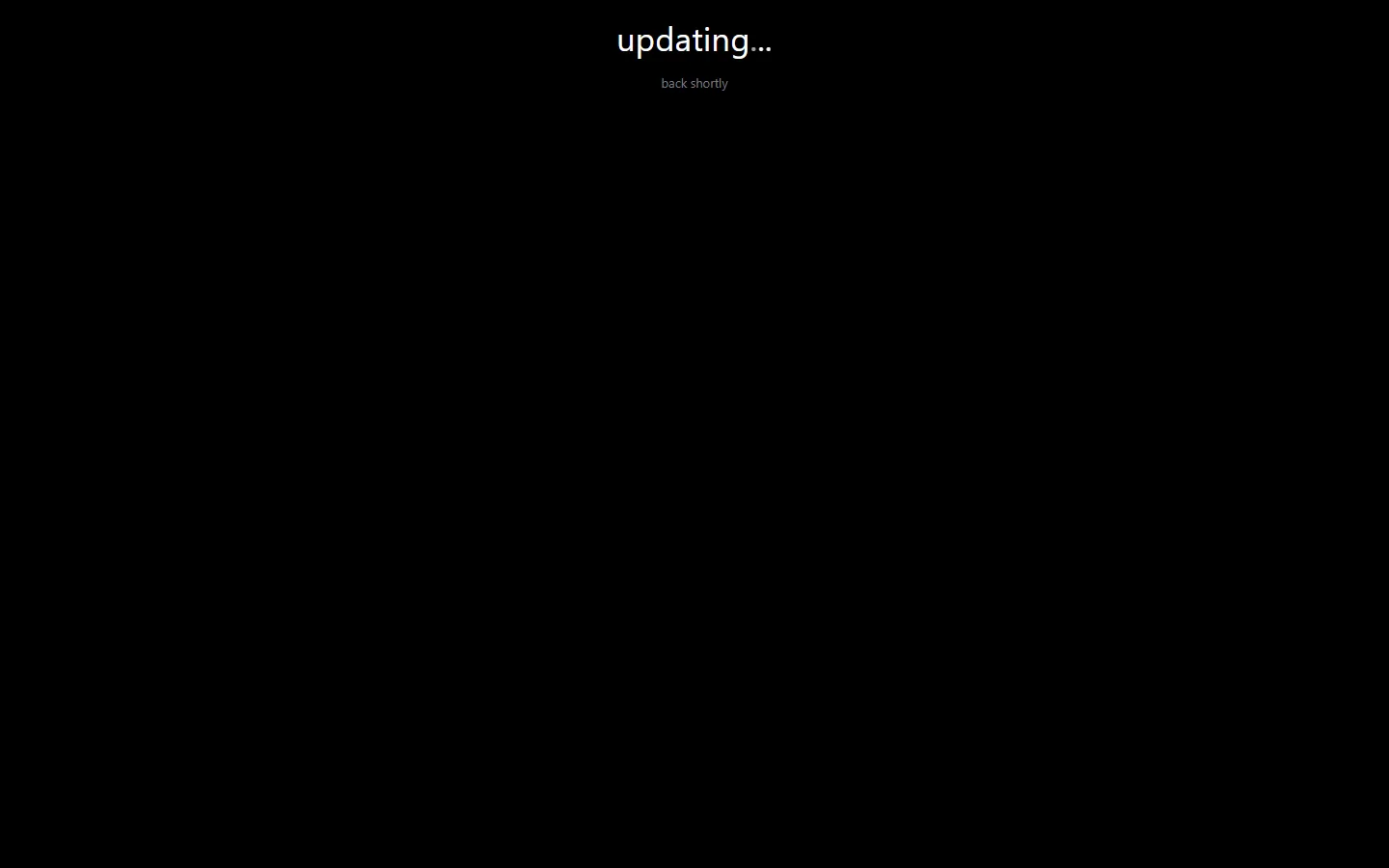 Maintenance page, as it looked at 17d4801f